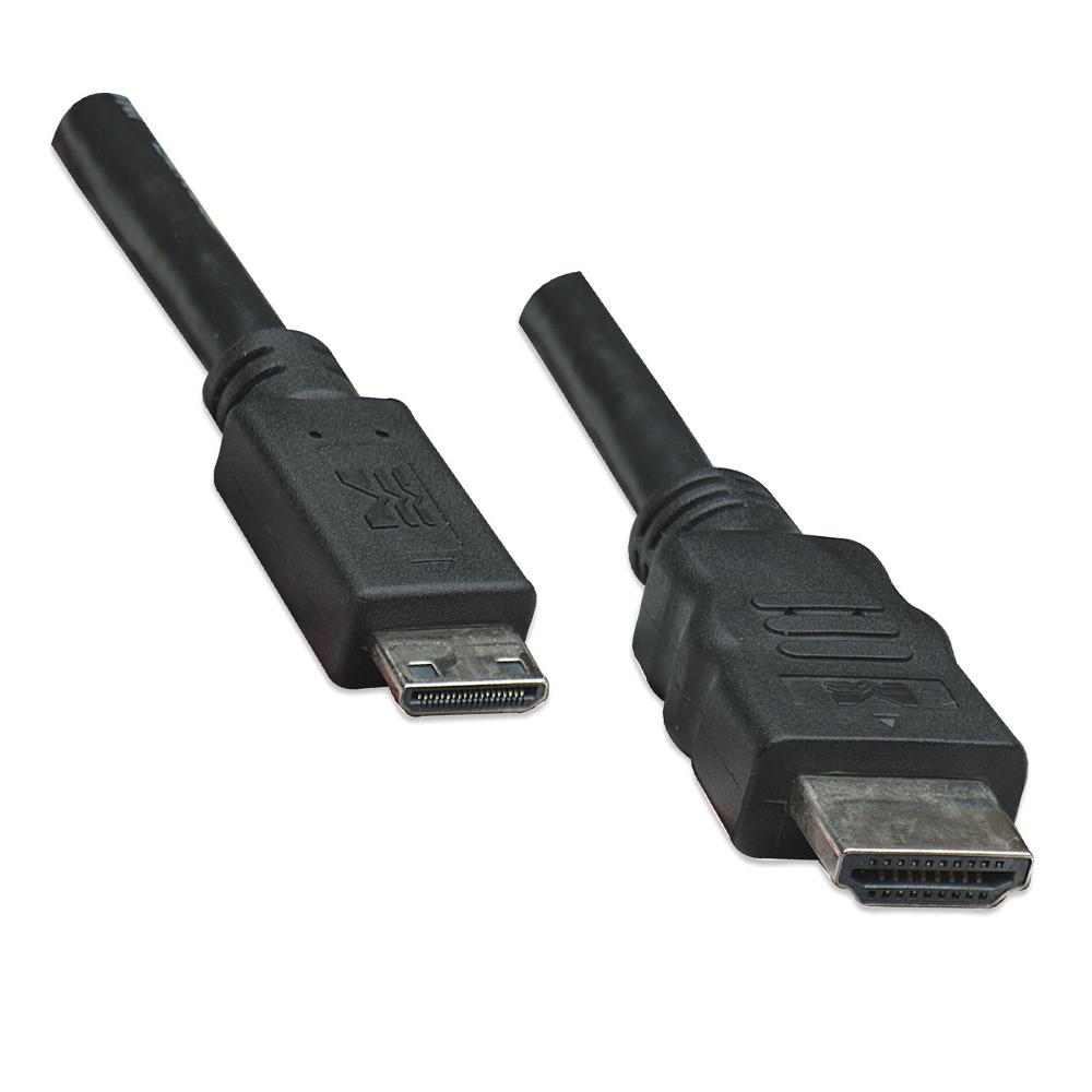 CABLE VIDEO HDMI MANHATTAN 1.3 M-MINI M  1.8M BOLSA 304955