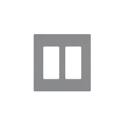Tapa Color Gris para interruptor o dimmer Lutron, 2 gang, limpio y moderno
