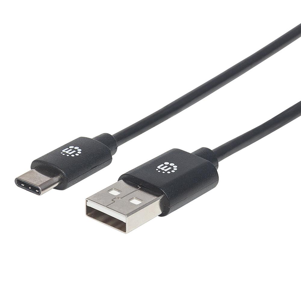 CABLE USB TIPO-C MANHATTAN, CM-AM 1.0M NEGRO 353298
