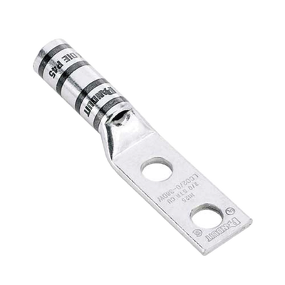 Zapata de compresión LCC6-12W-L para cal. 6 Awg, Doble barreno para tornillo prisionero de 1/2, Espaciado de orificio 44.5mm, 1 Pz