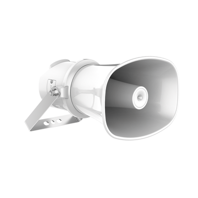 Altavoz IP tipo Trompeta / 25W / 24VCD / Para integración con Hik-Central Professional / Reproducción de Audio vía Red / IP66