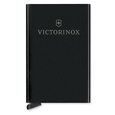 Tarjetero / Almacenamiento Seguro 4-6 Tarjetas / Aluminio Duradero / Protección RFID / Sistema Deslizamiento Patentado / Color Negro.