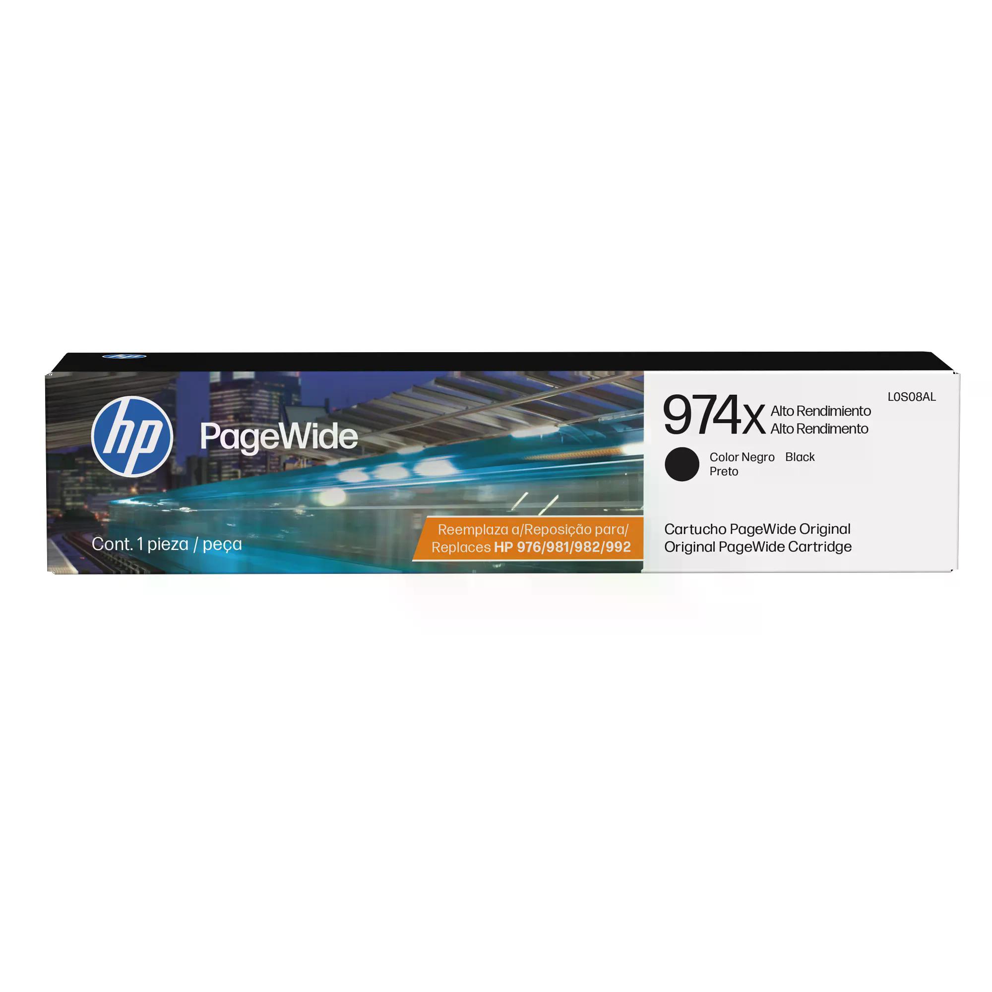 CARTUCHO TINTA HP PAGEWIDE NEGRO 974X (L0S08AL)