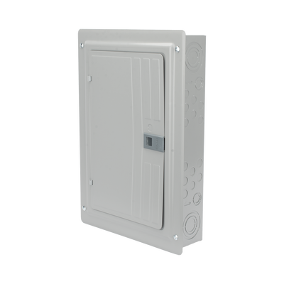 Centro de carga trifásico 3 Fases, 4 Hilos para interruptores QP, de 12 polos - 24 circuitos, 120/240vca, Barras de aluminio 125 Amp, Nema 1, uso interior. Incluye tapa.