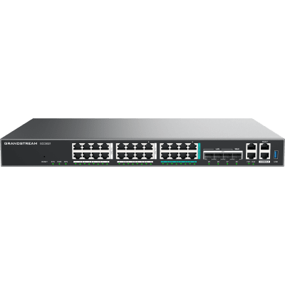 Router Todo-en-Uno GCC6021 con PBX de 50 Extensiones + Firewall + VPN + Switch de 16 Puertos GbE + 4x SFP+ 10 GbE y 8x 2.5 GbE / Gestión en la Nube con GDMS