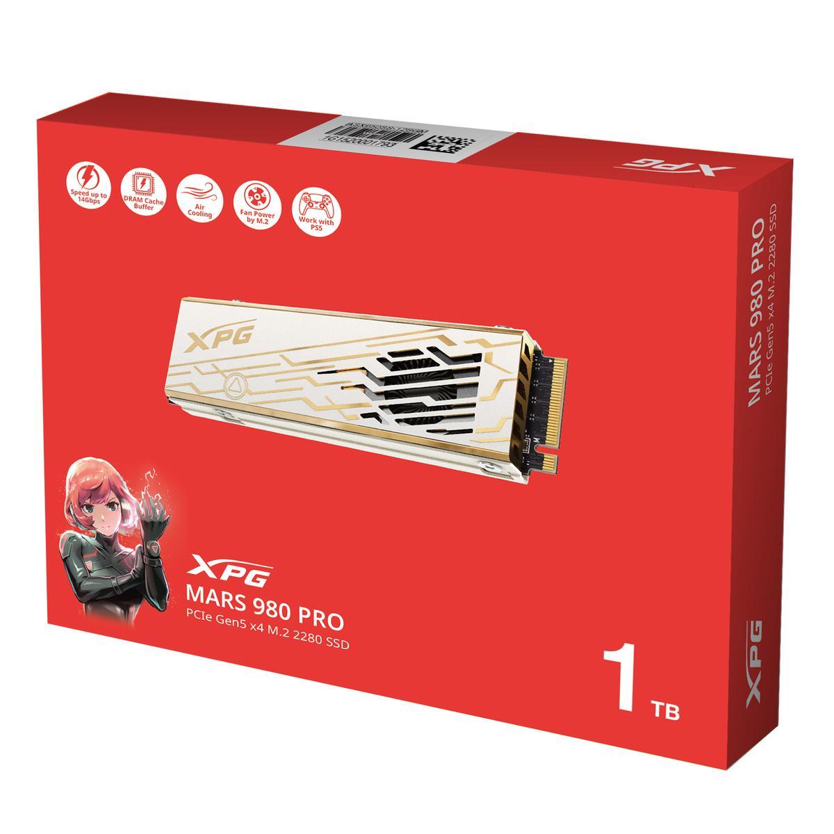 UNIDAD SSD M.2 XPG MARS 980 PRO PCIE GEN 5X4 1TB (SMAR-980P-1TCI)