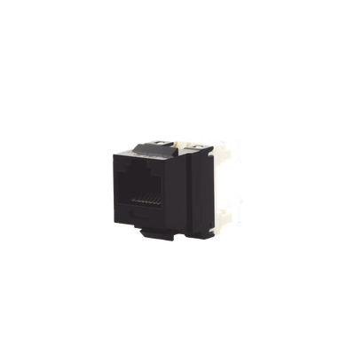 Conector Jack Estilo 110 (de Impacto), Tipo Keystone, Categoría 5e, de 8 Posiciones y 8 Cables, Color Negro