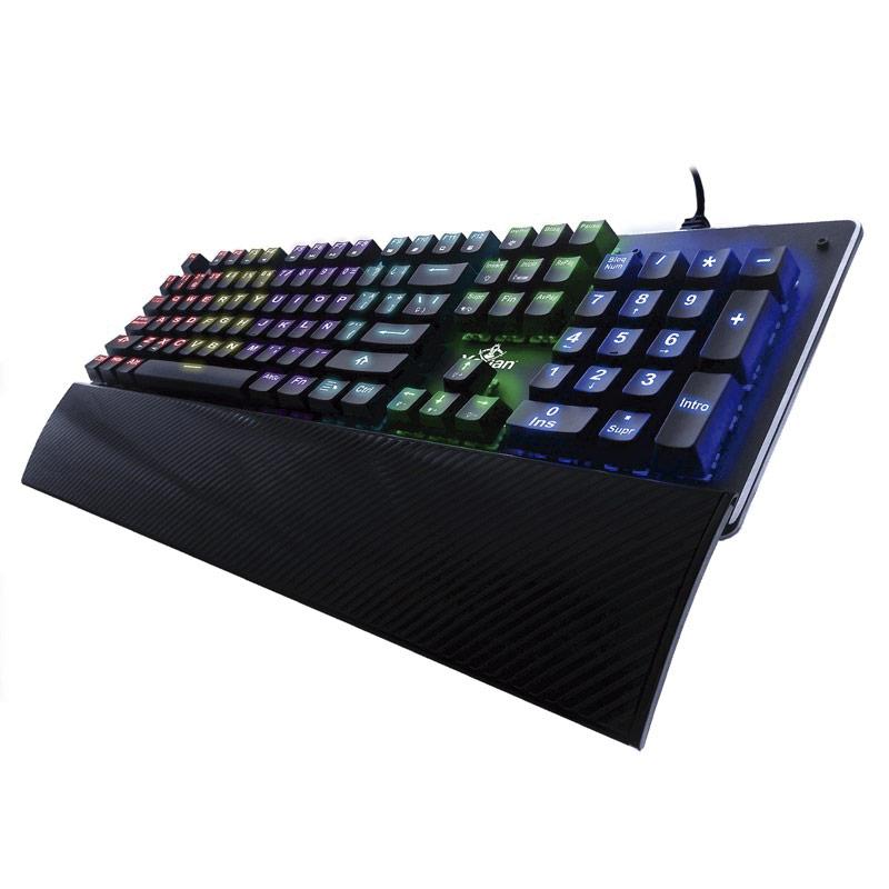 TECLADO GAMER YEYIAN YAT1803 FLARE SERIE 2000 MECANIC SWITCH ROJO RGB