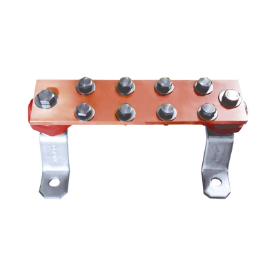 Barra Unión 1000A / 100% Cobre / Montaje Muro Incluido / Aisladores Rojos / EIA/TIA-BICSI / TMGB-TGB