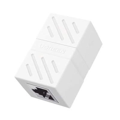 Acoplador (Extensor de Cable Ethernet RJ45 a RJ45) | 1000Mbps | Compatibilidad con Cat7 Cat6A Cat6 Cat5e | Compatible con POE | Ignífugo | ABS | Color Blanco