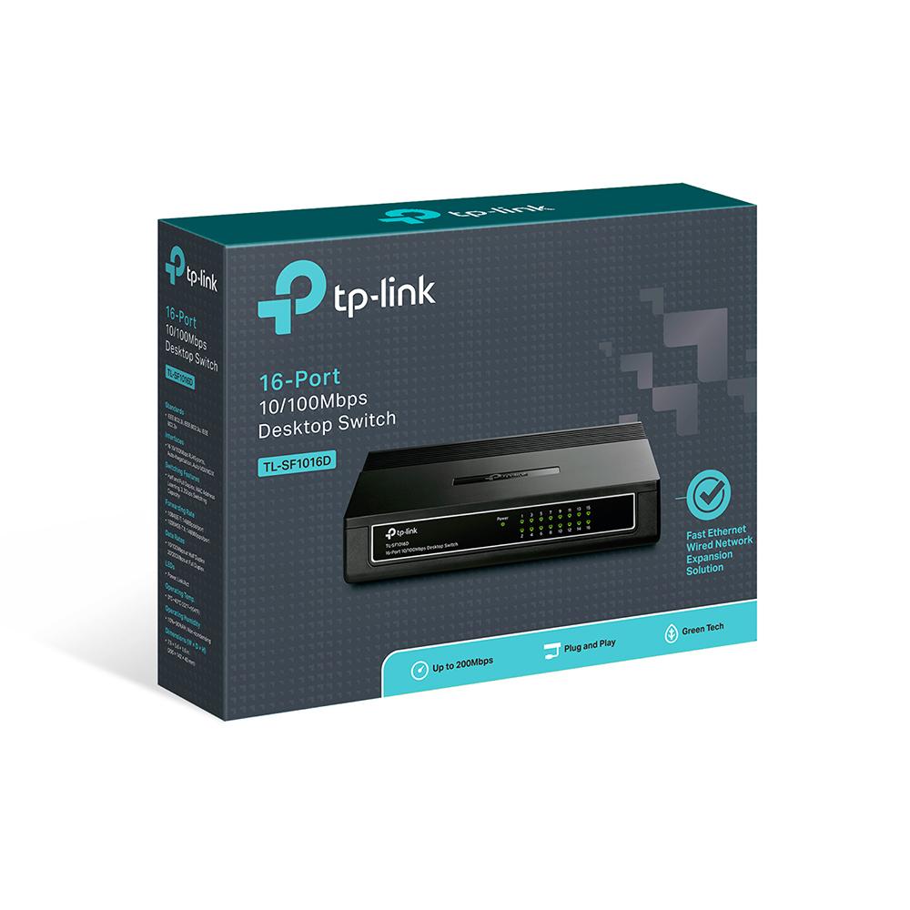 TP-LINK SWITCH ESCRITORIO  16 PTOS FAST/SAVE ENERGY 70%/ TL-SF1016D