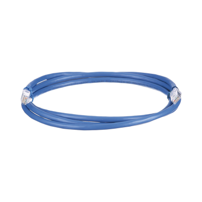 Cable de Parcheo UTP, Cat6A, 24 AWG, CM, Color Azul, 2 Metros (6.56 Pies).