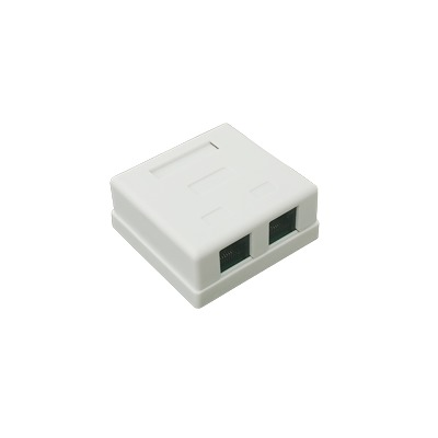 Caja de Pared con Jack UTP Cat5e y Jack RJ11 Telefónico