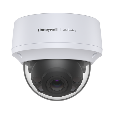 Domo IP 5 Megapixel / Lente Mot. 2.7 a 13.5 mm / 50 mts IR / Ultra Baja Iluminación /  NDAA / ONVIF /  IP67 / IK10 / H.265 / IA (Filtro de Humanos y Vehiculos) / Merodeo / Conteo de Personas / PoE / Audio y Alarmas I/O / Serie 35 