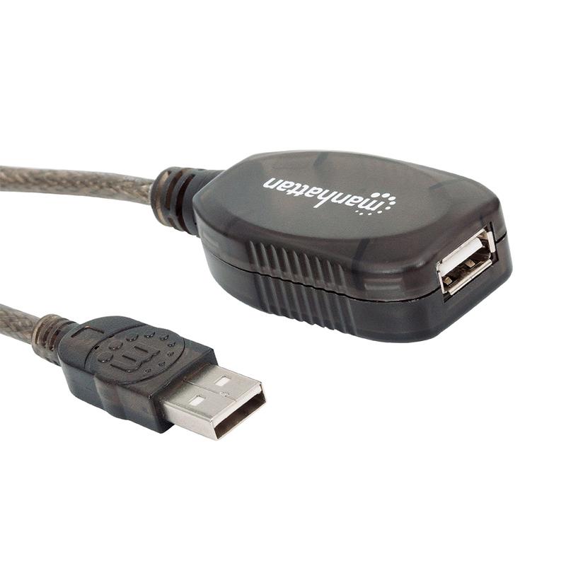 CABLE USB MANHATTAN V2.0 EXT. ACTIVA 10.0M BOLSA 151573