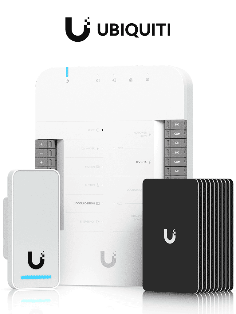 UBIQUITI UA-G2-SK - Kit inicial de control de acceso UniFi , Incluye 1 UA-HUB , 1 lector G2 , 10 tarjetas de acceso NFC , Para una puerta (Solo lector para entrada).