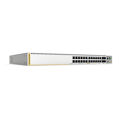 Switch Stackeable Capa 3, 20 puertos 10/100/1000 Mbps + 4 x 100M/1G/2.5/5G-T + 4 puertos SFP+ 10 G, fuente redundante