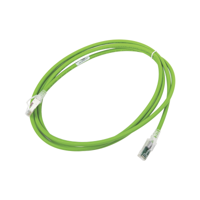 Patch Cord Z-MAX Cat6A S/FTP, CM/LS0H, 2.13 Metros (7 Pies), Color Verde, Versión Bulk (Sin Empaque Individual)