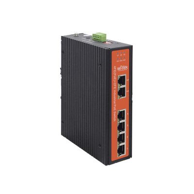 Switch industrial 4 puertos Fast Ethernetcon POE 802.3af/at + 2 puertos UPLINK gigabit