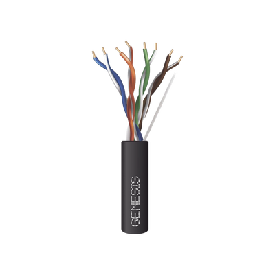 Bobina de Cable de 305 Metros (1000 Pies) / UTP Cat6 PLENUM / Color Negro / UL, CMP SPNLS / Probado a 350 MHz / Aplicaciones de CCTV / Redes de Datos / IP Megapixel / Control RS485