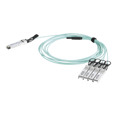 Cable AOC QSFP+ de 40 Gbps a 4x 10 Gbps / Cable de fibra óptica Activo / Longitud: 2 metros 