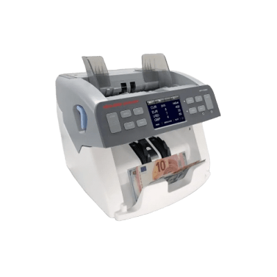 Contador de Billetes Multi-Moneda / Doble Sensor CIS / 1500 Billetes por Minuto / Lectura de Números de Serie / Reconocimiento Automático de Divisas / Pantalla Táctil 3.5'' / 3 Divisas Simultáneas