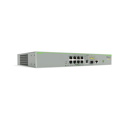 Switch PoE+ Administrable CentreCOM FS980M, Capa 3 de 8 Puertos 10/100 Mbps + 1 puerto RJ45 Gigabit/SFP Combo, 150 W