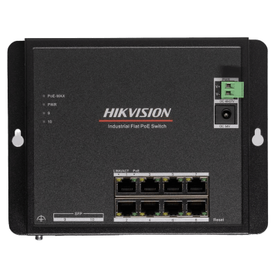Switch Industrial / Administrable Gigabit / 8 Puertos Gigabit PoE+ (30 W) / 2 Puertos SFP / 240 W Total / 48 a 57 VCD / Ideal para Proyectos / 300 Metros de Distancia