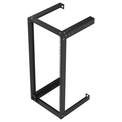 Rack Abierto de 19" para Montaje en Pared de 24 Unidades.