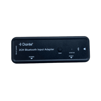 Extensor de Audio Dante® 2CH Bluetooth Input Adapter | Entrada Bluetooth 2 Canales | Salida Dante® Digital | Latencia Configurable 1-5 ms | Compatible HDMI 1.4 | HDCP 1.4 | PoE IEEE802.3af | Distancia de Transmisión 100 m