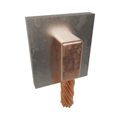 Molde para Soldadura Exotérmica para Cable 2/0 AWG a Superficie de Acero en Vertical a 90°