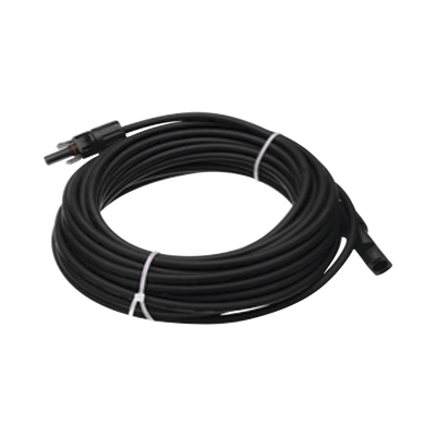 Cable Fotovoltaico 50 m, Negro, Calibre 10 AWG con Terminales MC4 en Ambos Extremos