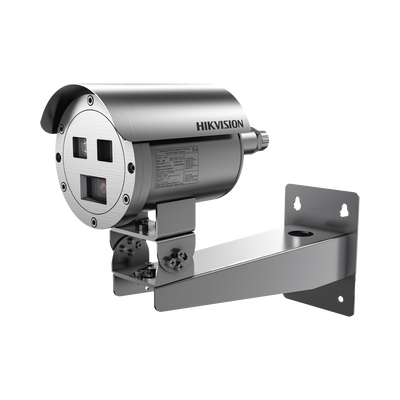 Bala IP Térmica Dual / Termico 7 mm (256 X 192) + Óptico 4 mm (4 MP) / Termométrica / Detección de Temperatura / IP68 / 30 mts IR / Antiexplosión / Anticorrosión