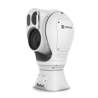 Mini Punta de Poste IP Dual / Térmica 25 mm (384 X 288) + Óptico 32X (4 Megapixel) / 800 mts IR / IP66 / Detección de Temperatura / microSD