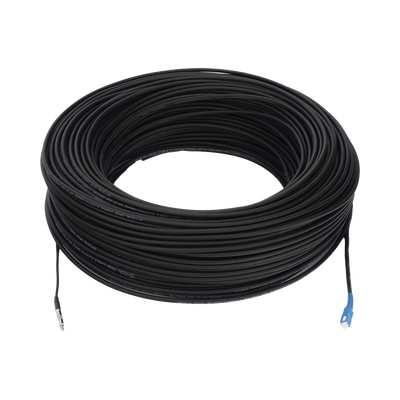 Rollo de Fibra Óptica Drop Redonda G657A2 Monomodo Simplex de 200 Metros (656.17 pies) con Conectores SC/UPC-SC/UPC para Instalaciones Aéreas, Subterráneas o a la Intemperie