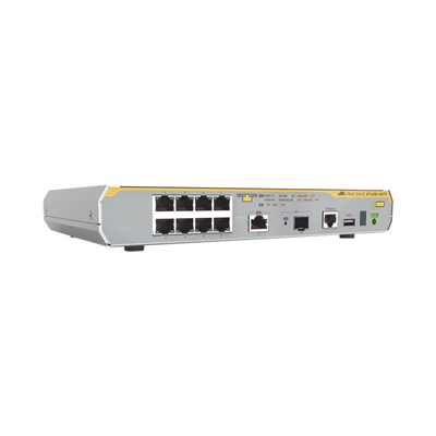 Switch L3, 8x 10/100/1000 Mbps RJ45, 1x 1/2.5/5/10G, 1x SFP+ 10G, sin ventilador 