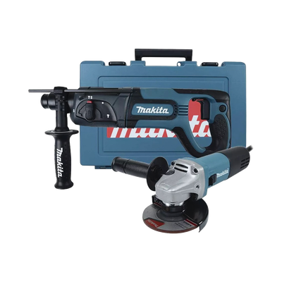 Kit de Martillo Rotatorio SDS PLUS HR2475X4  y Esmeriladora Angular 9557NB de 4-1/2 in