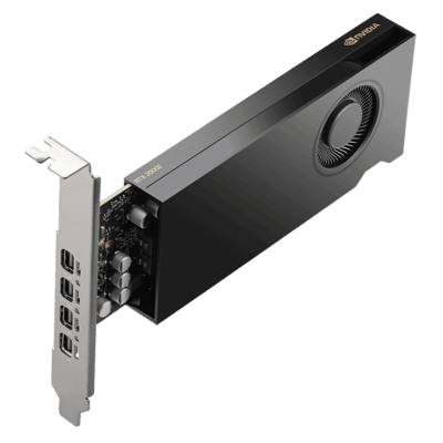 Tarjeta Gráfica Profesional NVIDIA RTX 2000 Ada Generation / 16 GB GDDR6 ECC / 2.816 CUDA Cores / 22 RT Cores / 88 Tensor Cores / PCIe 4.0 x8 / 70W TDP / 4x Mini DisplayPort 1.4a / AV1 Encode-Decode
