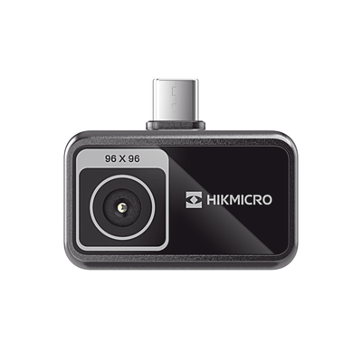 MiniE - Cámara Termográfica para Smartphone / Resolución IR 96 x 96 (9,216 píxeles) / SuperIR / Rango de -20°C a 400°C / Precisión ±2°C o ±2% / Compatible iOS y Android / Paleta Personalizable
