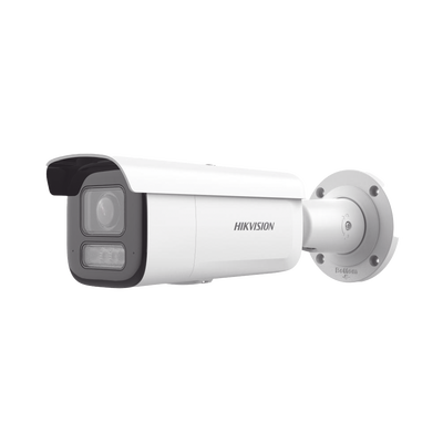 [Dual Light + 2 Micrófonos Integrados] Bala IP 4 Megapixel / Lente Mot. 2.8 a 12 mm / 60 mts Luz Blanca + 60 mts IR / ACUSENSE / Exterior IP67 / IK10 / WDR 120 dB / PoE+ / ONVIF / Alarmas I/O / Micro SD / Metal / ACUSEARCH