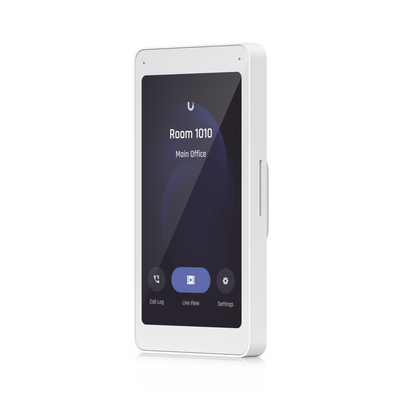 UniFi Intercom Viewer, monitor que se vincula a UA-INTERCOM, para visualizar y aperturar, pantalla táctil de 5", energizado por POE, montaje en pared