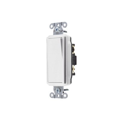 Interruptor Decorador de 15 A 120-277 V CA/ 3 Vías / Cableado Lateral y Posterior / Color Blanco.