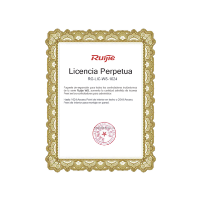 Paquete de expansión para controladores inalámbricos serie Ruijie WS hasta 1024 APs interior en techo o 2048 APs interior montaje en pared.