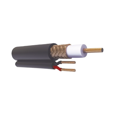( Venta x Metro ) Cable Coaxial RG59 Siamés, Malla de Cobre y Aluminio, Hecho en México, Optimizado para HD+ 2 Hilos Calibre 20