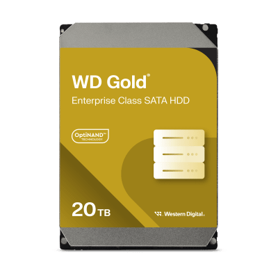 Disco Duro Empresarial WD Gold / SATA 6 Gb/s / 20 TB / 7200 RPM / Tecnología HelioSeal / ArmorCache / 5 Años Garantía / 2.5M Horas MTBF