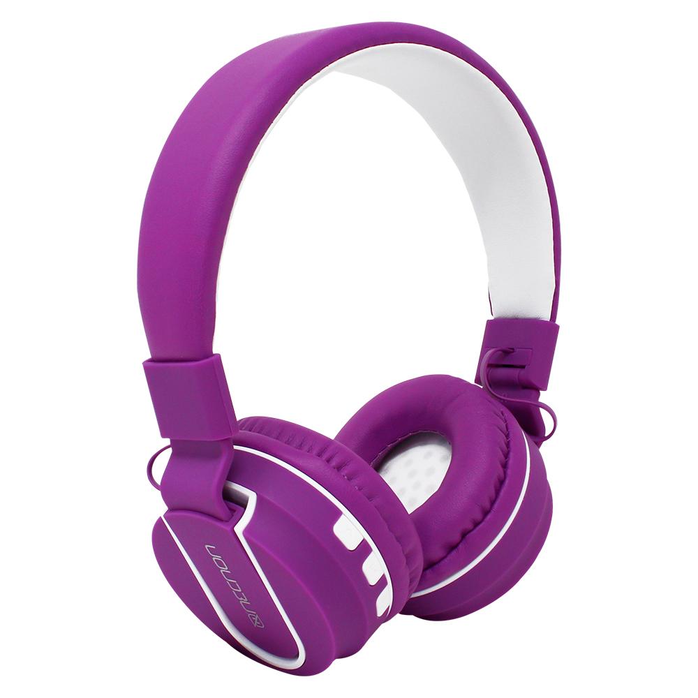 DIADEMA NECNON CON MICROFONO NBH 05 BLUETOOTH ALAMBRICO INALAMBRICO USB MORADO NCAB050500