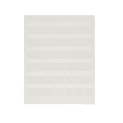 Hojas con 1000 Etiquetas para Impresora Láser/Inyección de Tinta, para Patch Panel o Face Plate, para Identificación 4 Puertos, Color Blanco