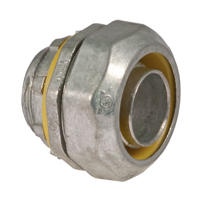 Conector recto metálico para tubería liquidtight de 1/2" (13 mm). 