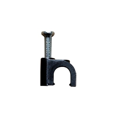 Grapa para cable redondo de 6mm color negro (100Pzs) (3302-01300) 