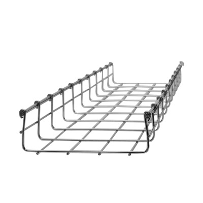 Charola tipo malla 166/550 mm, con acabado Electro Zinc,   hasta 1480 cables Cat6,  tramo 3 m 